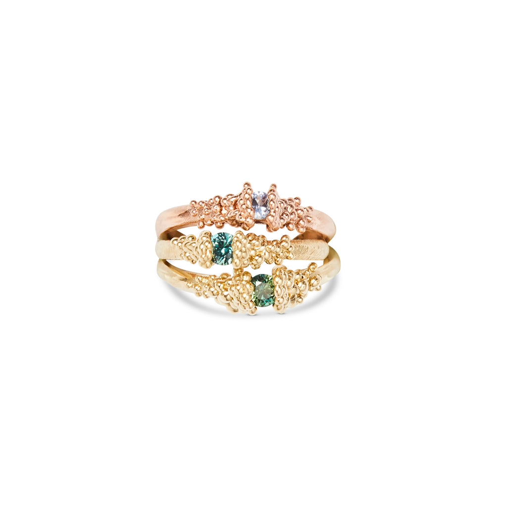 The Floating Stones Ring - Gold